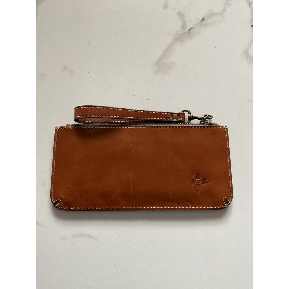 Patricia Nash St. Croce Leather Wristlet Wallet Bag Cognac/Tan Style P55601 - Picture 2 of 6